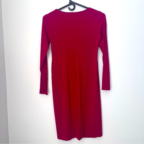 J. Jill Red Wearever Collection Long Sleeve Stretch Shift Dress Size XS Petite - Picture 2 of 6